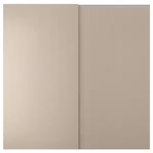 HASVIK Пара раздвижных дверей - серо-бежевый 200x201 см - фото 1