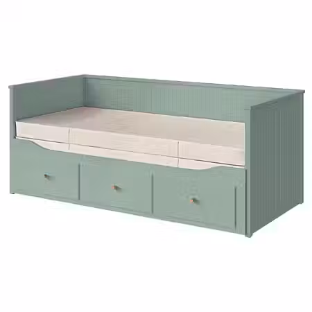 HEMNES Кушетка с 2 матрасами/3ящиками