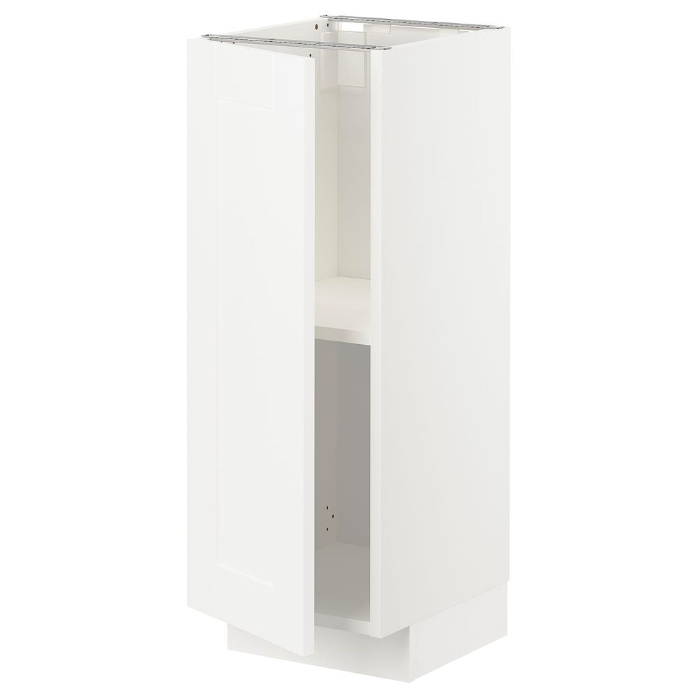 Напольный шкаф с полками, белый/Сэведаль белый 30x37 см IKEA METOD МЕТОД 293.004.37 - схема-чертеж с размерами