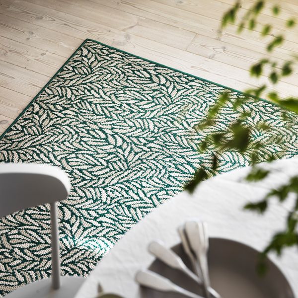 Ковер безворсовый, для/дома/улицы, зелено-бежевый 200x250 см IKEA SKELUND СКЕЛУНД 804.458.99 - фото 4