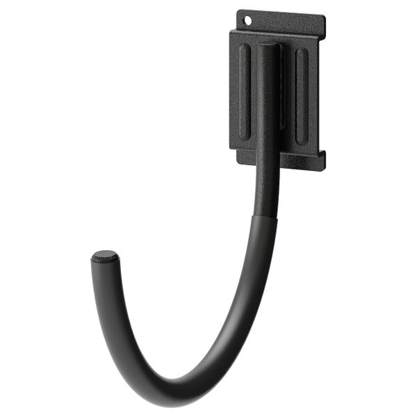 Крючок, для/помещения/улицы, черный, 17 см IKEA БРАНДУР 704.026.35 - фото 1