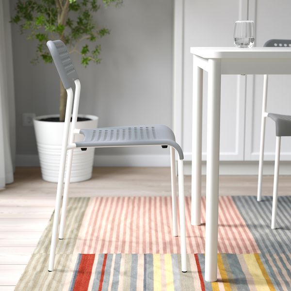 Стул, серый-белый IKEA ADDE АДДЕ 102.259.28 - фото 4