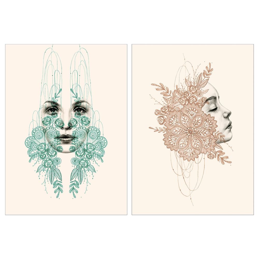 Постер, Лицо 50x70 см IKEA БИЛЬД 304.566.06 - схема-чертеж с размерами