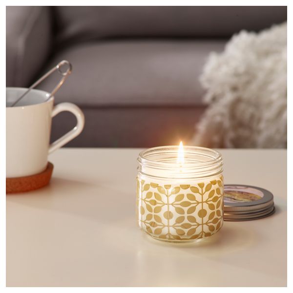 Ароматическая свеча в стакане ФЁРЛИКА, золотой, Каталонский крем (8 см) - фото 2