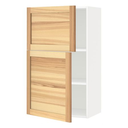 Навесной шкаф с полками/2дверцы, белый/Торхэмн ясень 60x100 см IKEA METOD МЕТОД 994.447.29