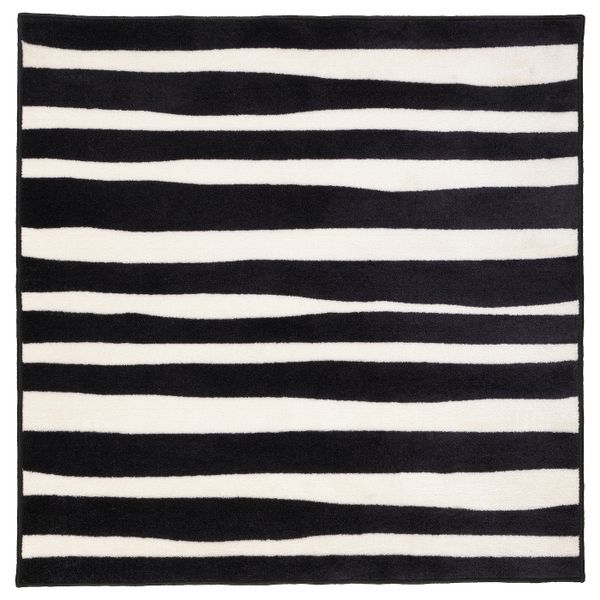 Ковер, короткий ворс, зебра/в полоску 133x133 см IKEA URSKOG УРСКОГ 703.939.09 - фото 1