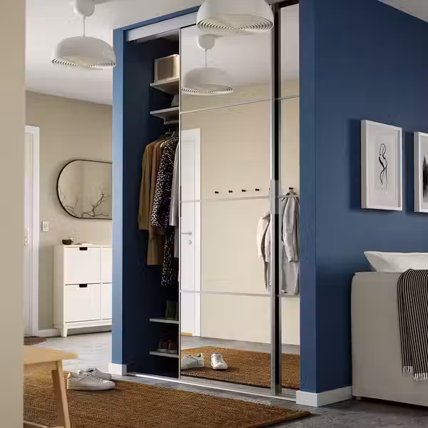 SKYTTA / AULI Дверь раздвижная, комбинация - схема-чертеж с размерами