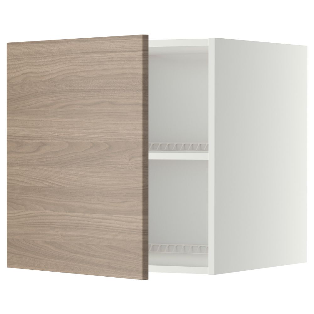 Верхний шкаф на холодильник, морозильник МЕТОД, белый, Брокхульт светло-серый - схема-чертеж с размерами