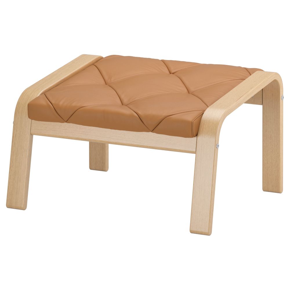 Табурет для ног ПОЭНГ, дубовый шпон, Сеглора неокрашенный - фото 1