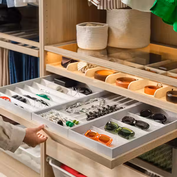 KOMPLEMENT Выдвижная полка+вставка - под беленый дуб 100x58 см - фото 2