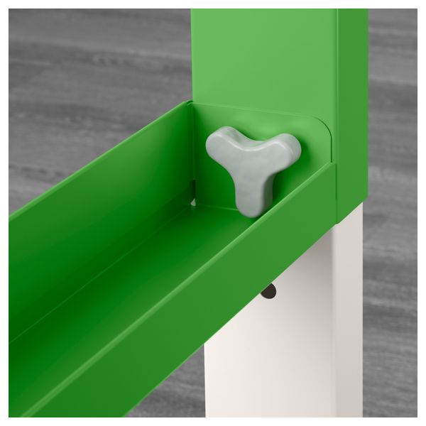 Стол с дополнительным модулем ПОЛЬ, белый, зеленый (96x58 см) - схема-чертеж с размерами