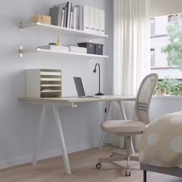 TROTTEN Письменный стол - бежевый/белый 140x80 см - фото 10