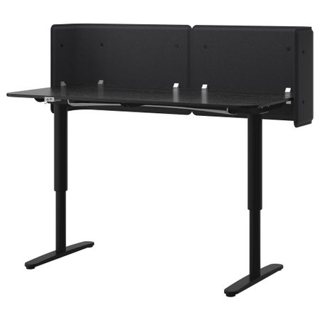 Стол-трансформер для приемной БЕКАНТ, черно-коричневый, черный (160x80 55 см)
