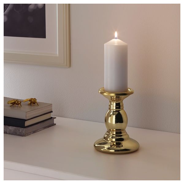 Подсвечник для формовой свечи ВИНТЕР 2018, золотой (17 см) - схема-чертеж с размерами