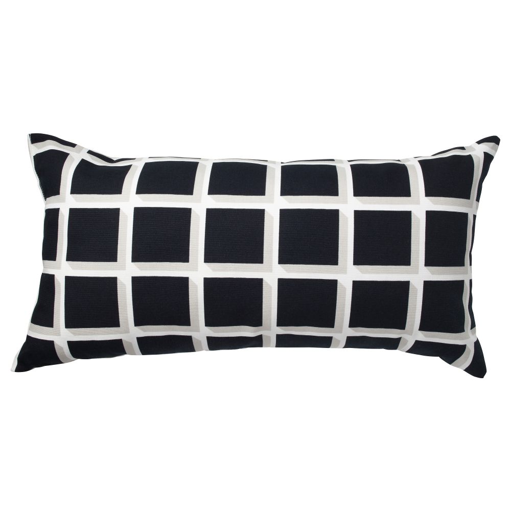 Подушка АВСИКТЛИГ, черный/белый (30x60 см) - фото 1