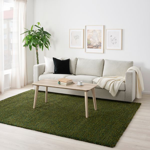 Ковер, длинный ворс, 200x270 см, зеленый IKEA VINDUM 904.459.50 - фото 4