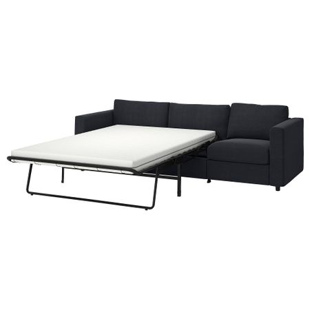 3-местный диван-кровать, Saxemara черно-синий IKEA VIMLE ВИМЛЕ 194.190.45