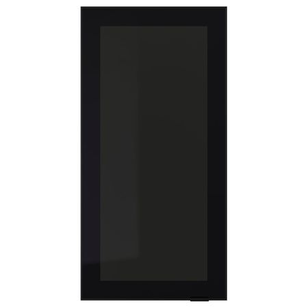Стеклянная дверь, дымчатое стекло/черный 40x80 см IKEA JUTIS ЮТИС 504.020.28