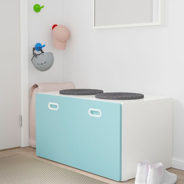 Скамья с отделением для игрушек, белый/голубой 90x50x50 см IKEA STUVA СТУВА / FRITIDS ФРИТИДС 692.526.27 - фото 3