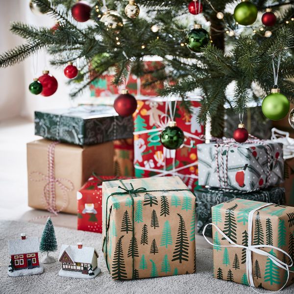 Рулон оберточной бумаги, орнамент «дерево» коричневый 3x0.7 м IKEA VINTER 2021 ВИНТЕР 2021 204.992.77 - схема-чертеж с размерами