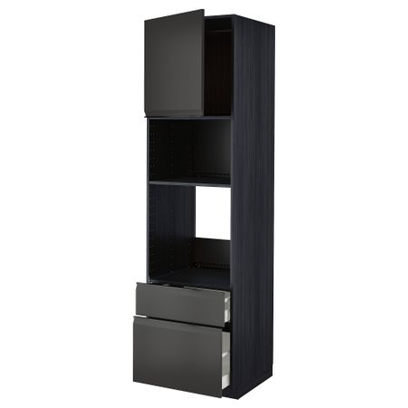 Высокий шкаф для духовки, СВЧ, дверца, 2 ящика IKEA METOD МЕТОД, MAXIMERA МАКСИМЕРА 794.952.58