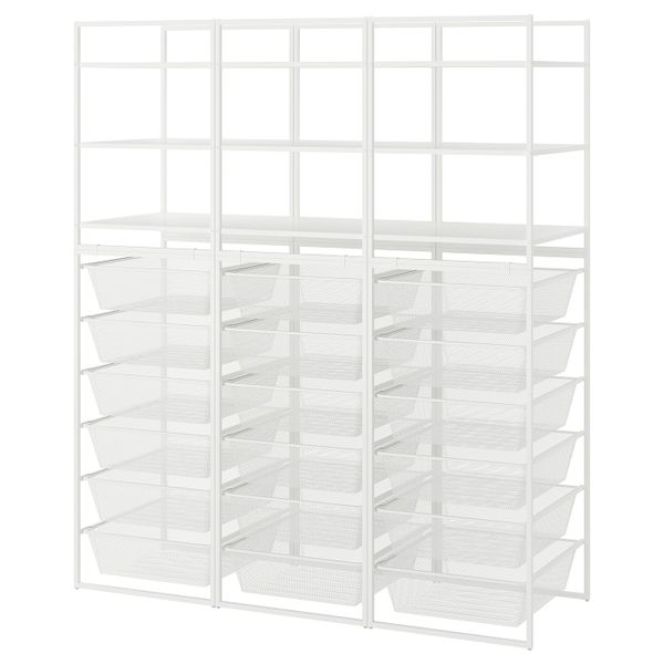 Открытая комбинация для хранения, белый 148x51x173 см IKEA JONAXEL ЙОНАКСЕЛЬ 792.976.87 - фото 1