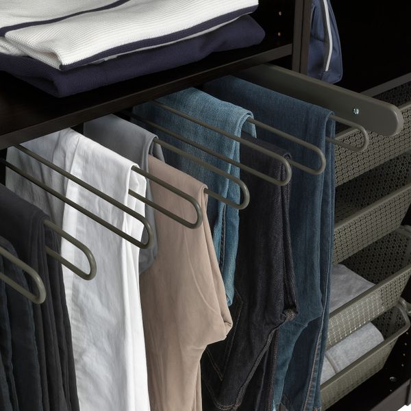 Выдвижная вешалка для брюк, темно-серый, 100x58 см IKEA КОМПЛИМЕНТ 503.666.57 - фото 2