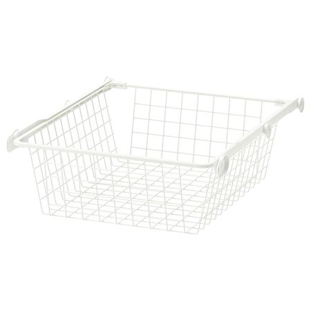 Проволочные корзина с направляющими КОМПЛИМЕНТ, белый