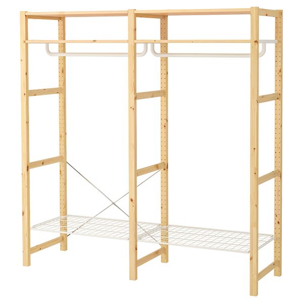 Стеллаж с платяной штангой 174x50x179 см IKEA IVAR ИВАР 492.879.82 - фото 2