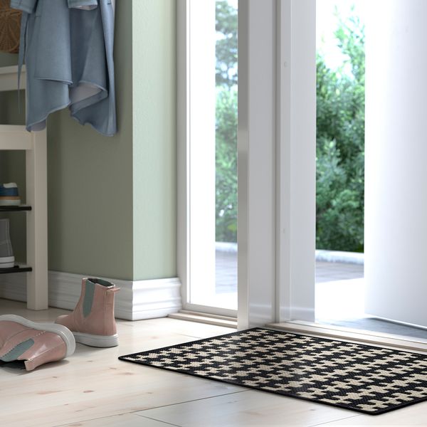 Придверный коврик, 40x60 см, черный-бежевый IKEA HÅLLPLATSA ПЛАТСА 205.600.38 - фото 4