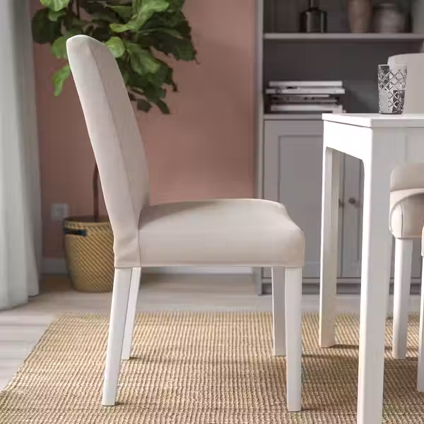 BERGMUND Стул - белый/Hallarp бежевый - фото 2