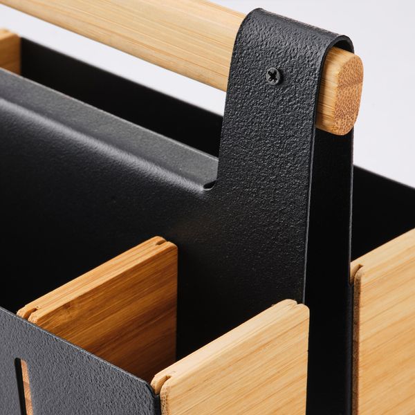 Подставка для канцелярских принадлежн, бамбук/черный 18x13 см IKEA ANILINARE АНИЛИНАРЕ 204.682.66 - фото 4