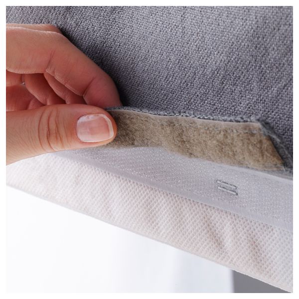 Стул с длинным чехлом ХЕНРИКСДАЛЬ, коричнево-чёрный, Рисане серый - фото 5