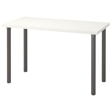 Стол, белый, серый 120x60 см IKEA LINNMON ЛИННМОН / ALVARET АЛЬВАРЭТ 692.794.67