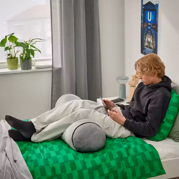 BLÅSKATA БЛОСКАТА Подушка - цилиндрической формы/светло-серый 80 см - фото 3