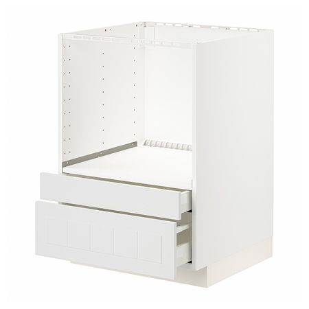 Напольный шкаф для/комби СВЧ/ящики, белый/Стенсунд белый 60x60 см IKEA METOD МЕТОД / MAXIMERA МАКСИМЕРА 694.097.08