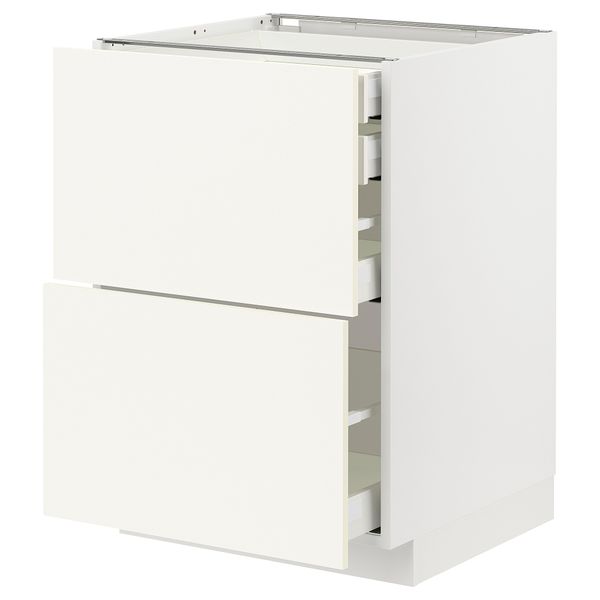Напольный шкаф 2фасада,2низ, 1 средний, 1 встроенный ящик IKEA METOD МЕТОД, MAXIMERA МАКСИМЕРА 695.071.72 - фото 2