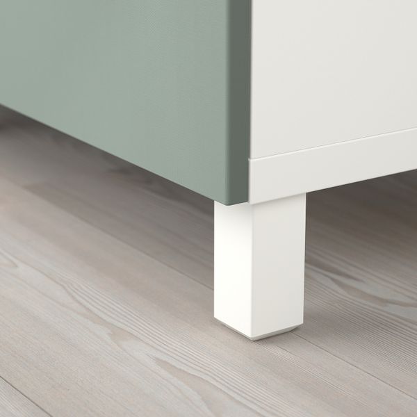 Комбинация для хранения с дверцами, белый/нотвикен/стуббарп серо-зеленый 120x42x74 см IKEA BESTÅ БЕСТО 293.027.47 - фото 1