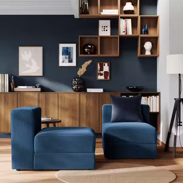 JÄTTEBO 1-местный модуль с одт д/хранения - самласа темно-синий - фото 2