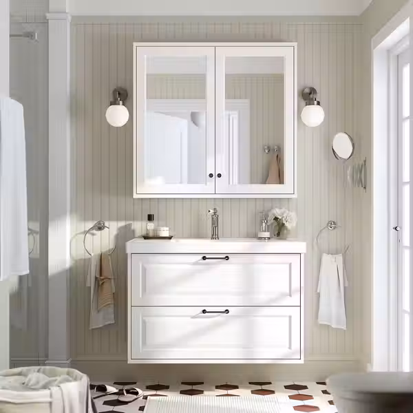 TÄNNFORSEN ТАННФОРСЕН / ORRSJÖN ОРРШЁН Шкаф с ящиками/раковина/смеситель - фото 2