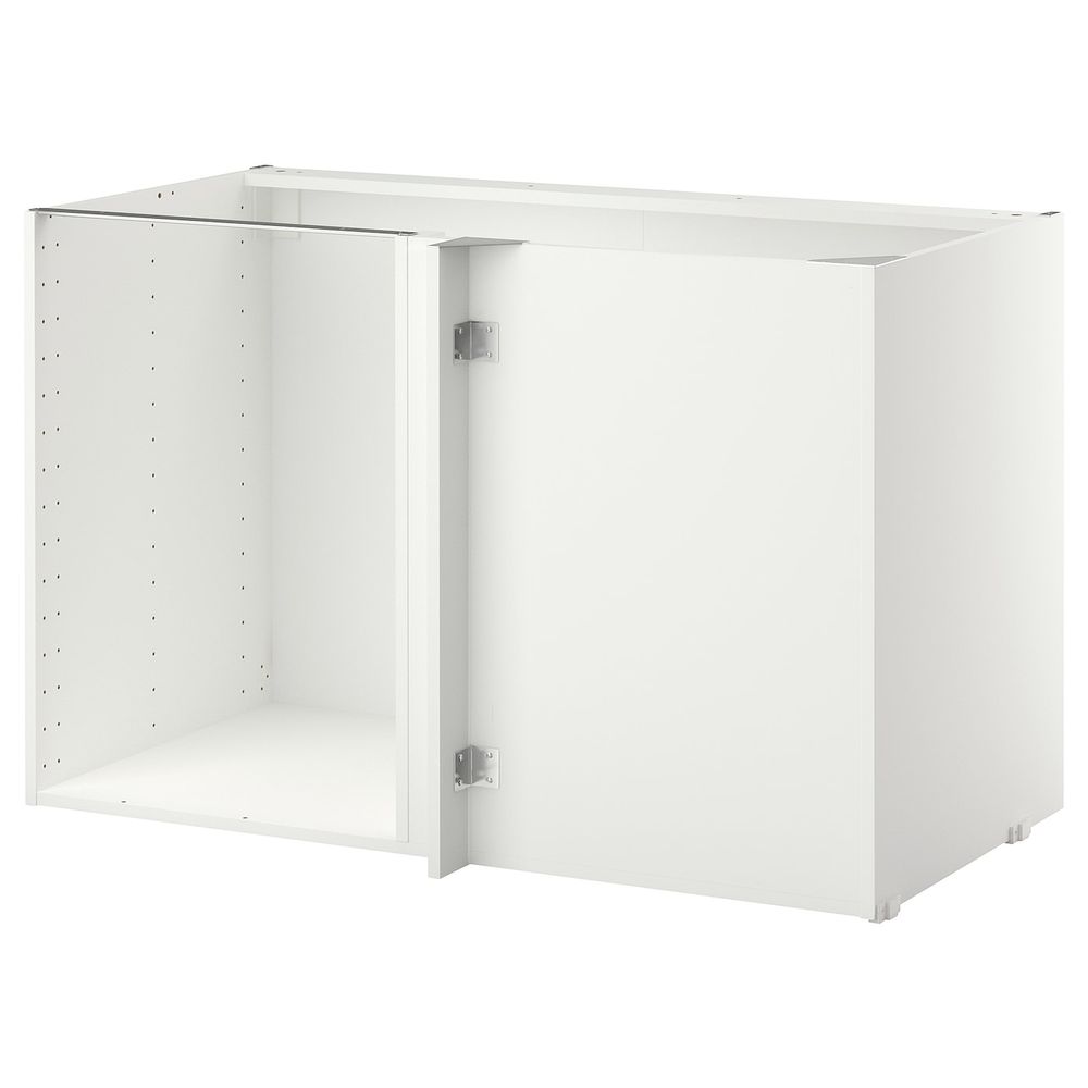 Каркас напольного шкафа углового, белый 128x68x80 см IKEA METOD МЕТОД 203.679.41 - схема-чертеж с размерами
