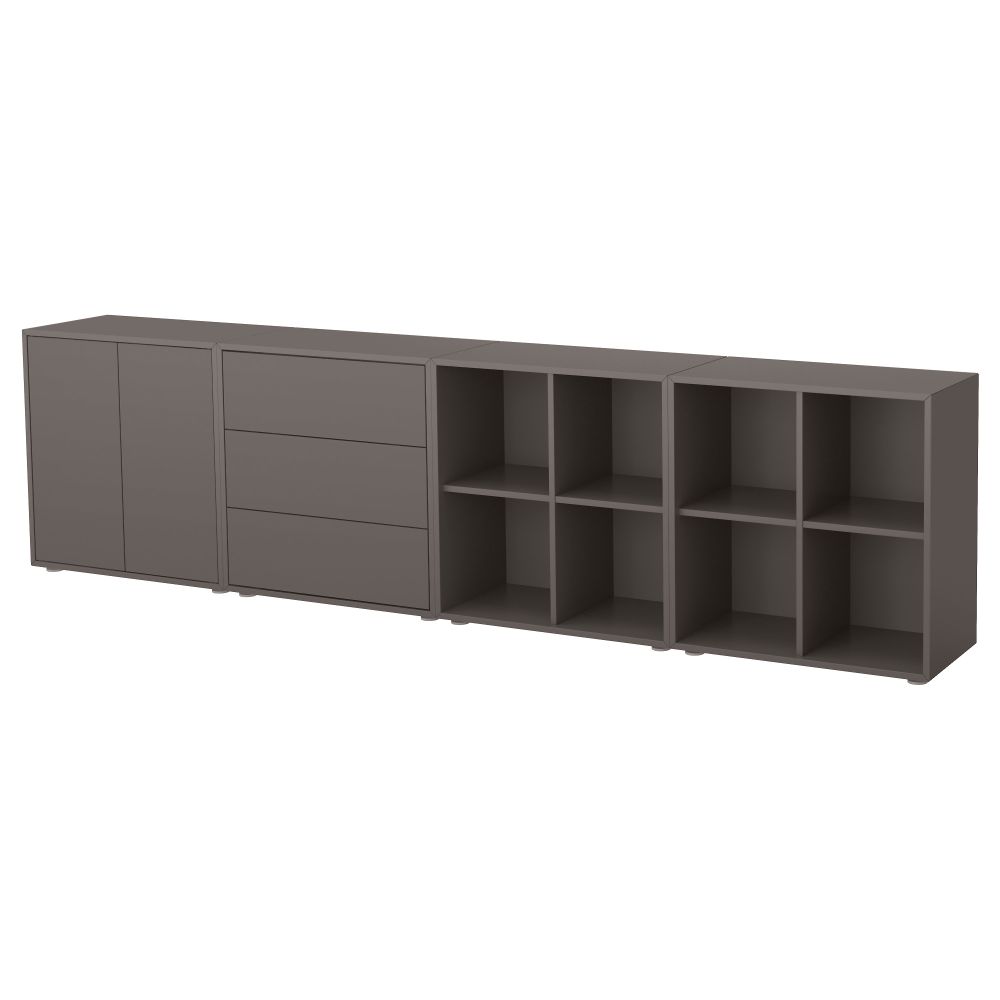 Комбинация шкафов с ножками, 280x35x72 см, темно-серый IKEA EKET ЭКЕТ 591.910.26 - фото 1