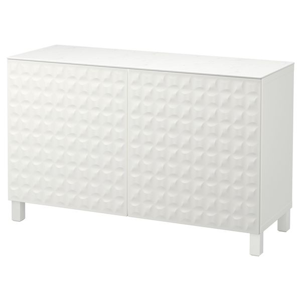 Комбинация для хранения с дверцами БЕСТО, белый, Дьюпвикен белый (120x42x74 см) - фото 1