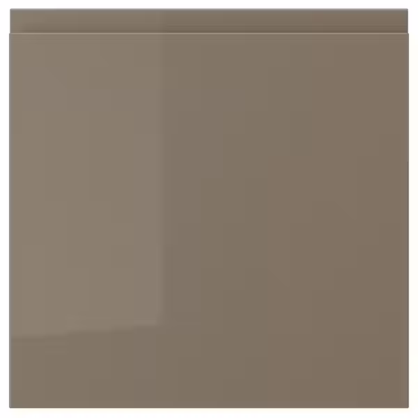 VOXTORP Фронтальная панель ящика - глянцевый темный серо-коричневый 40x40 см - фото 1