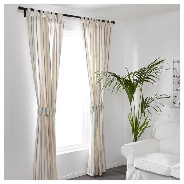 Гардины с прихватом, 1 пара РОЗЕНКВИТТЕН, разноцветный (140x300 см) - фото 2