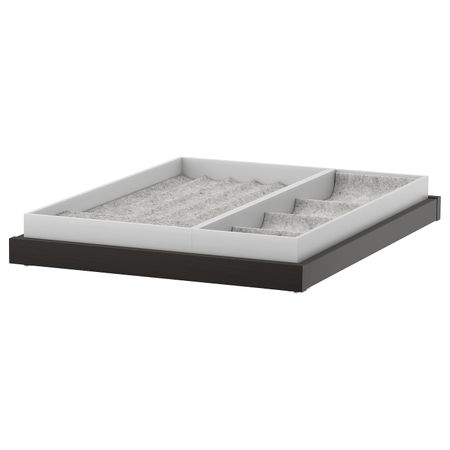 Выдвижная полка+вставка, черно-коричневый 50x58 см IKEA KOMPLEMENT КОМПЛИМЕНТ 392.493.68