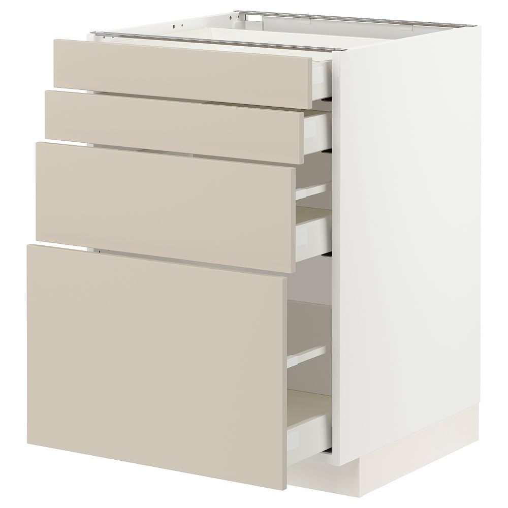 Напольный шкаф 4 фасада,4 ящика IKEA METOD МЕТОД, MAXIMERA МАКСИМЕРА 194.267.10 - фото 1