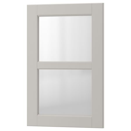 Стеклянная дверь ЛЕРХЮТТАН, светло-серый