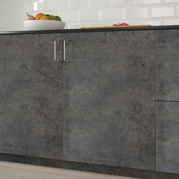 Дверь, темно-серый под бетон 60x100 см IKEA KALHYTTAN КАЛЬХЮТТАН 905.217.36 - схема-чертеж с размерами