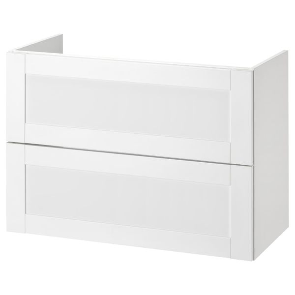 Шкаф под раковину с 2 ящиками, Йельсен белый 80x40x60 см IKEA FISKÅN ФИСКОН 904.993.73 - фото 1